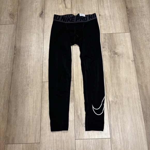 Nike Other - Nike‎ Pro Dri-FIT Boys (Youth) Full Length Tights Black Medium HOLE IN KNEE